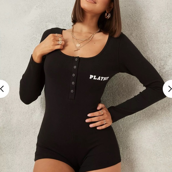PLAYBOY Pants & Jumpsuits Playboy Button Front Romper Poshmark